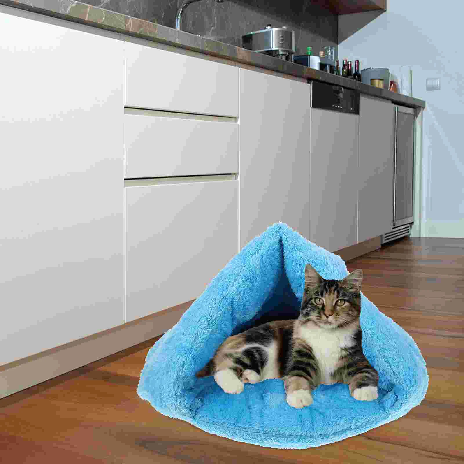 

Warm Pet Nest Sleeping Place Cat Beds Kennel Breathable Dog House Cloth Household Small