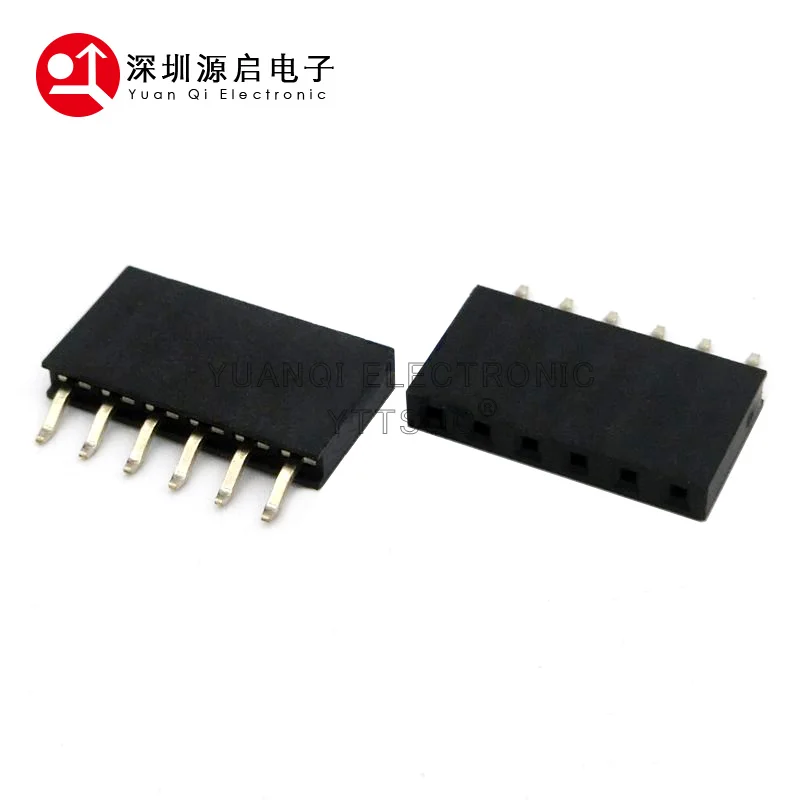 Фото 10 шт. SMT SMD 2/3/4/5/6/7/8/9/40 контактный Однорядный прямоугольный гнездовой штырьковый разъем 2,54 мм Шаг полоса разъем 4P/5P/6P/8P/9P №3