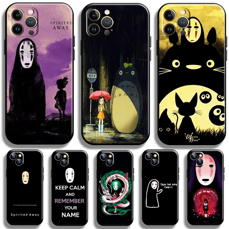 

Totoro No Face Man Spirited Away For Apple iPhone 13 12 11 Pro Max 12 13 Mini X XR XS Max SE 6 6S 7 8 Plus Phone Case TPU Funda