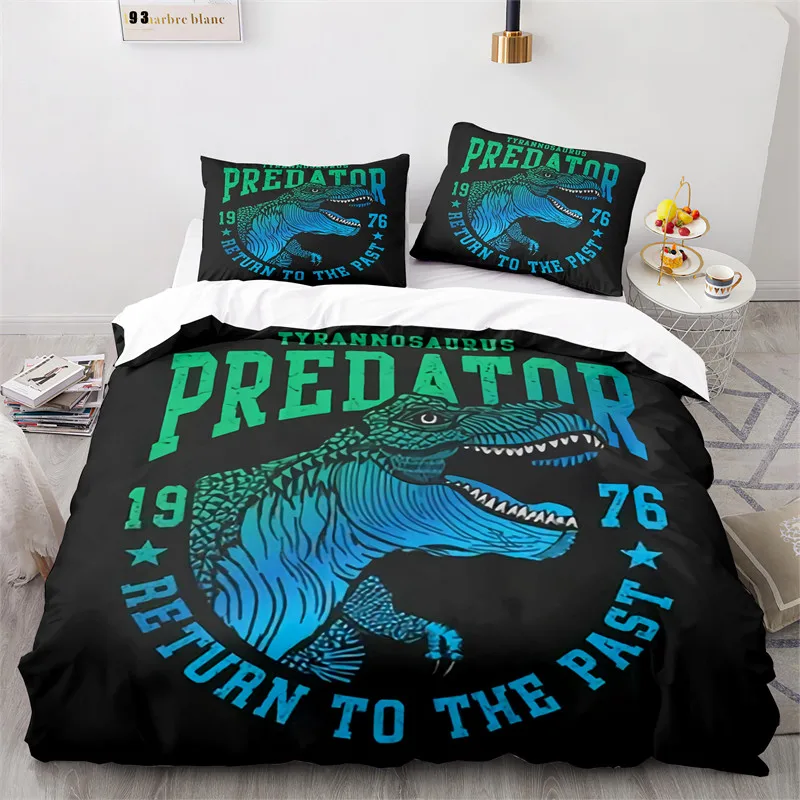 

Microfiber Kids Cute Animal Bedding Set Cartoon Dinosaur Duvet Cover Jurassic Series Twin Comforter Cover For Girls Boys Teens