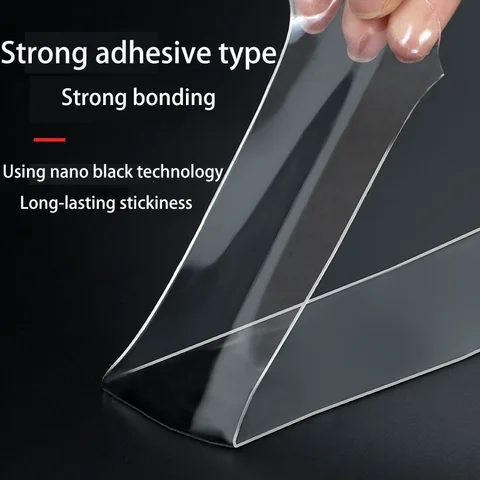 Двусторонний нано-клей Double-Sided Nano Tape - универсальный клей для дома и офиса — пример использования