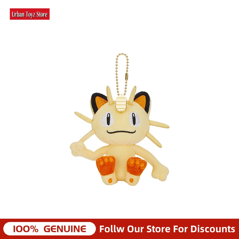 Фото Оригинальный плюшевый брелок Pokemon Meowth, разноцветный, подвеска для сумки, модный декор, стильный коллекционный подарок для взрослых коллекционеров аниме №4