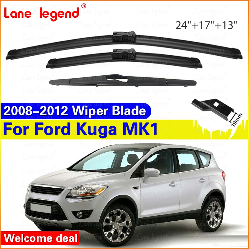 

Щетки стеклоочистителя лобового стекла автомобиля для Ford Kuga MK1 2008-2012 Комплект дворников переднего и заднего стекла 2009 2010 2011 24 "+ 17" + 13"