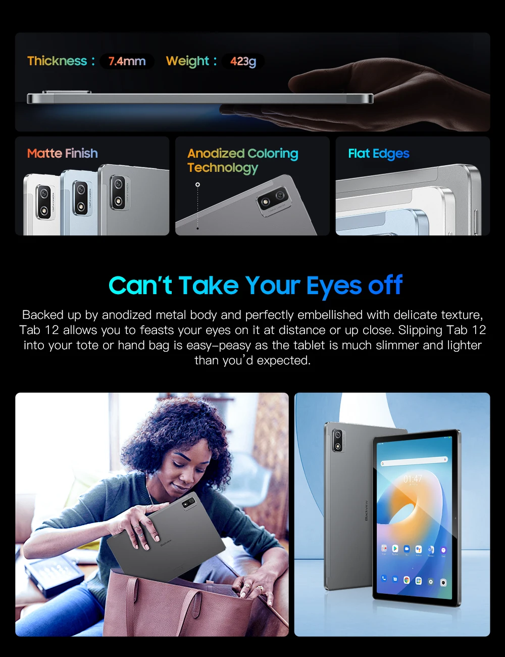 Blackview Tab 12 планшет с 10 1-дюймовым дисплеем восьмиядерным процессором ОЗУ 4 Гб ПЗУ 64