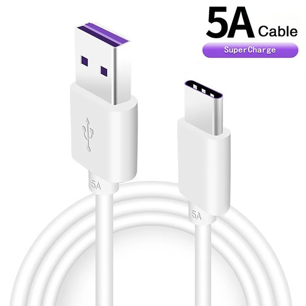 

Кабель USB Type-C для быстрой зарядки, 5 А, для Samsung S20 S9 S8 Xiaomi Huawei P30 Pro