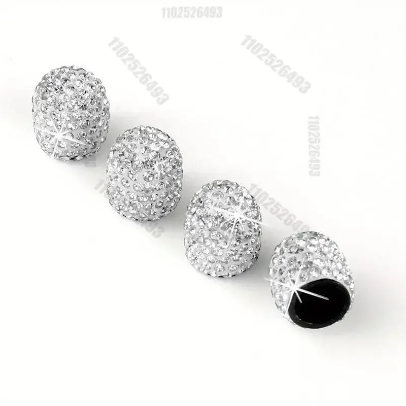 

Комплект Из 4 Хрустальных Колпачков Для Колесных Дисков С Блестящим Алмазным Дизайном, Пылезащитные Колпачки Для Шин