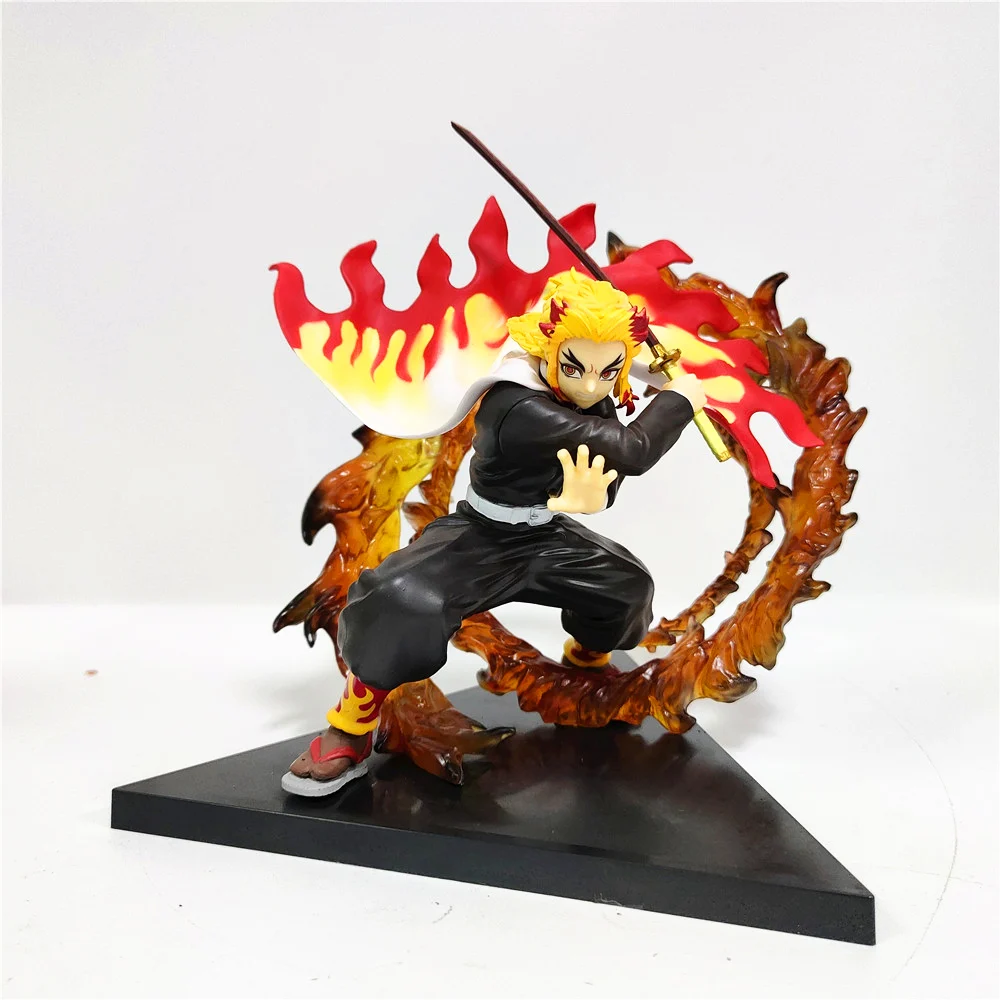 

20cm Demon Slayer Rengoku Kyoujurou Anime Figure Kimetsu No Yaiba PVC Action Figures Toys Manga Statue Figurine Model Doll Gifts