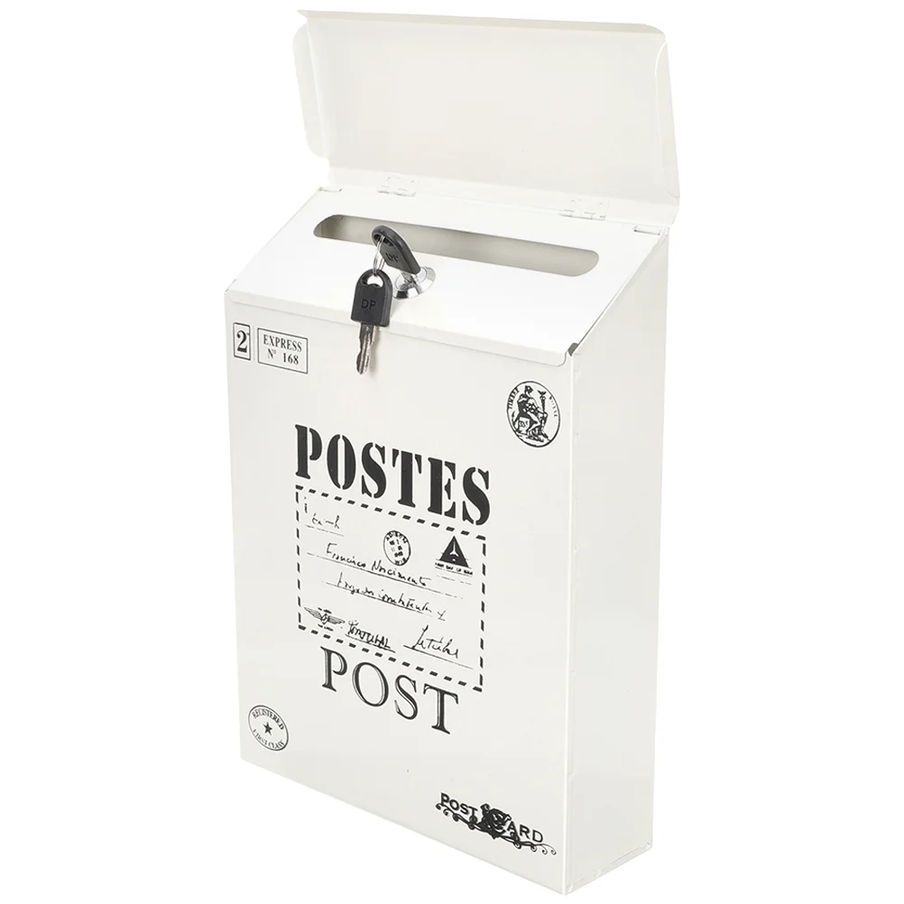 

Box Mailbox Letter Wall Suggestion Hanging Iron Flag Retro Lock Mount Brick Locking Donation Ballot Farmhouse Postbox Collection