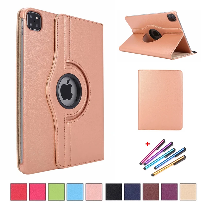 For iPad Pro 12 9 Tablet Case 360 Rotating Flip Leather Stan