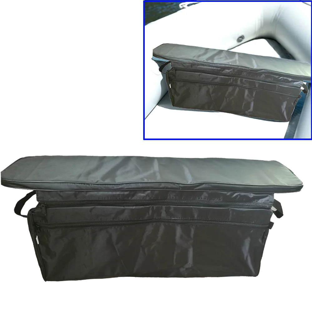 Bolsa de almacenamiento de asiento de barco inflable, cubierta Oxford 420D con cojín de asiento acolchado para pesca, canoa, Kayak de PVC, avena de asalto, Remo