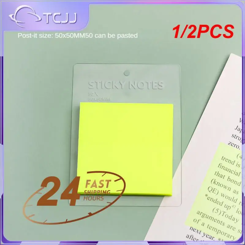 

1/2PCS P Lytwtw's Stationery School Supplies Transparent Candy Color Sticky Notes Memo Pad Office Sticker Self-Adhesive Notepad