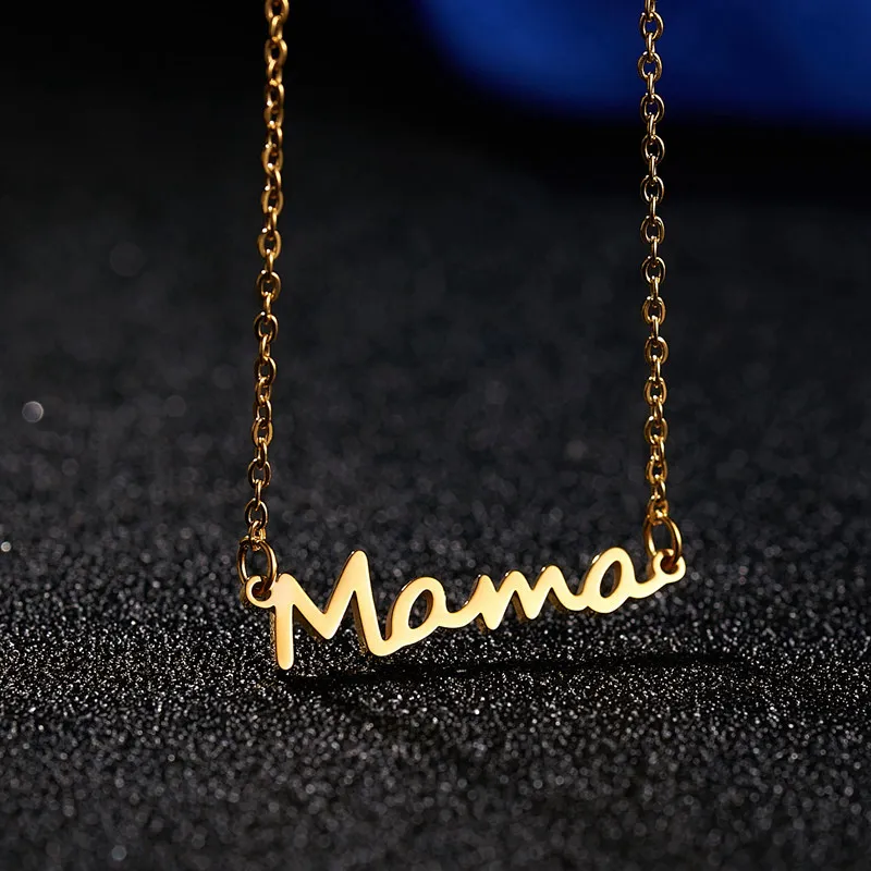 

Mother's Day Mama Letter Pendant Necklace For Women 3 Colors Mom Nameplate Clavicle Chain Choker Personality Jewelry New Gifts