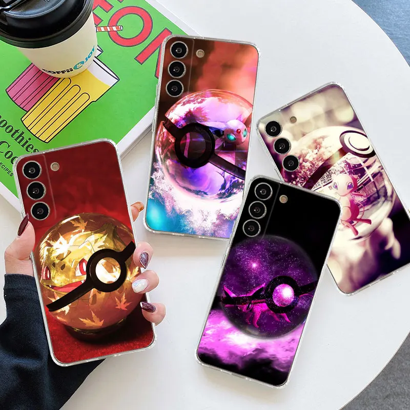 

Funny Pokemon Anime Clear Case For Samsung Galaxy S23 S22 S20 FE S21 S10 Plus S23Ultra S23Plus Phone Shell Coque