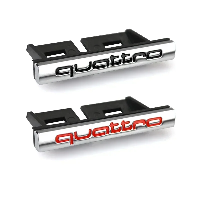 Фото 3D-эмблема Quattro из черного ABS-пластика для передней решетки автомобиля, стайлинг для Audi S5 S6 S7 S4 S8 TT TTS A4 B8 A3 B6 A6 C7 C6 B7 Q5 Q7 №2