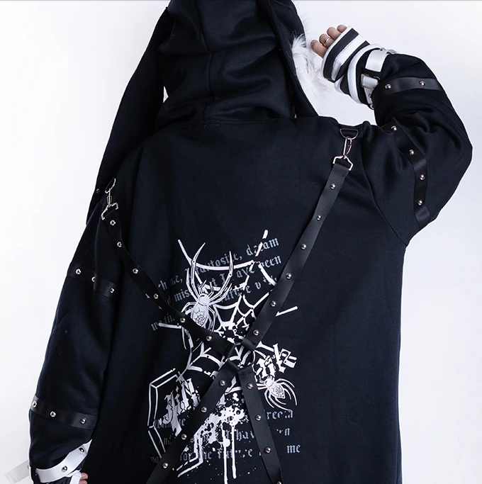 Куртка на молнии с капюшоном и кроличьими ушками дизайнерское пальто со съемным