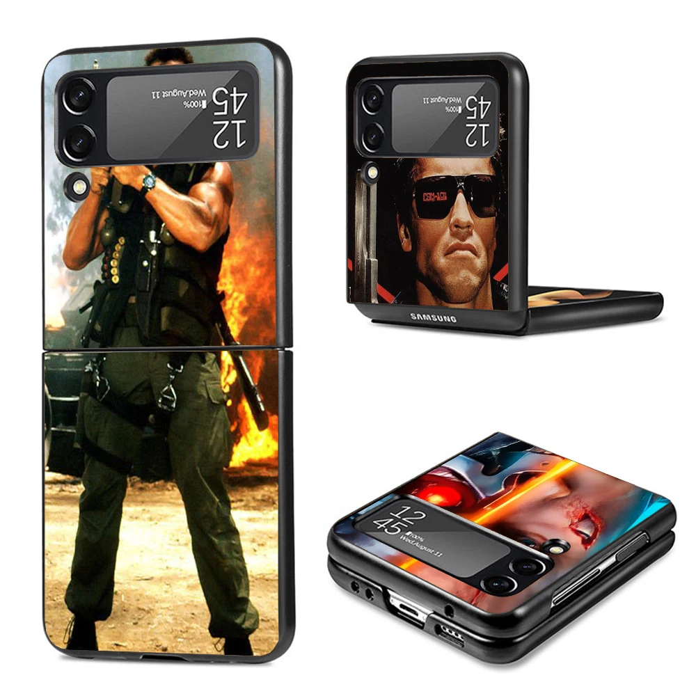 Фото Чехол для телефона «Арнольд Шварценеггер Терминатор» для Samsung Galaxy Z Flip3 Flip4 Flip5 Flip6 Flip7 для Z Flip 7 6 5 4 3 5G Hard Fold №2