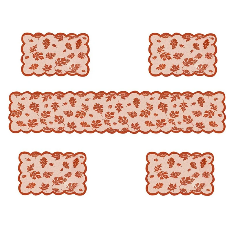

Thanksgiving Table Runner Decorations 13 X 72 Inch With Maple Leaves Harvest Lace Table Runner Fall Decor Holiday Party