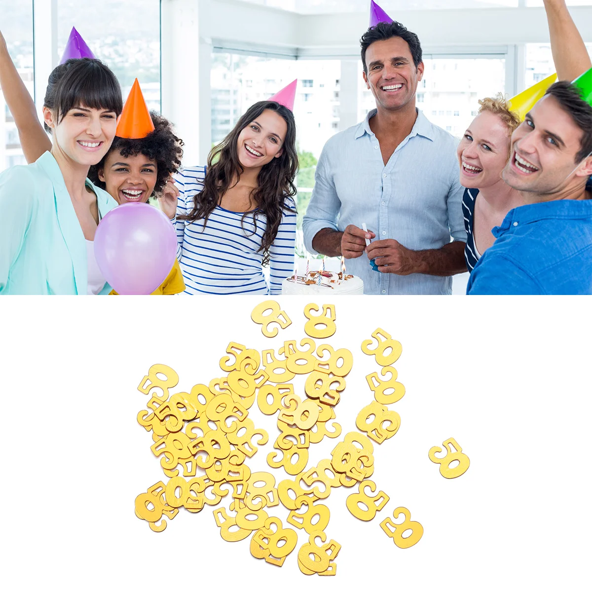 

Table 50Th Birthday Anniversary Numberparty Scatter Sprinkles Gold Decorations Wedding Old Decoration Glitter Metallic Years