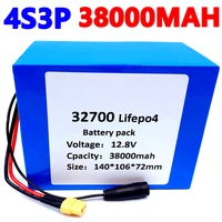 new 32700 lifepo4 batterij 4s3p 12 8v 38ah 4s 40a 100a evenwichtige bms voor elektrische boot en ononderbroken power supply 12v