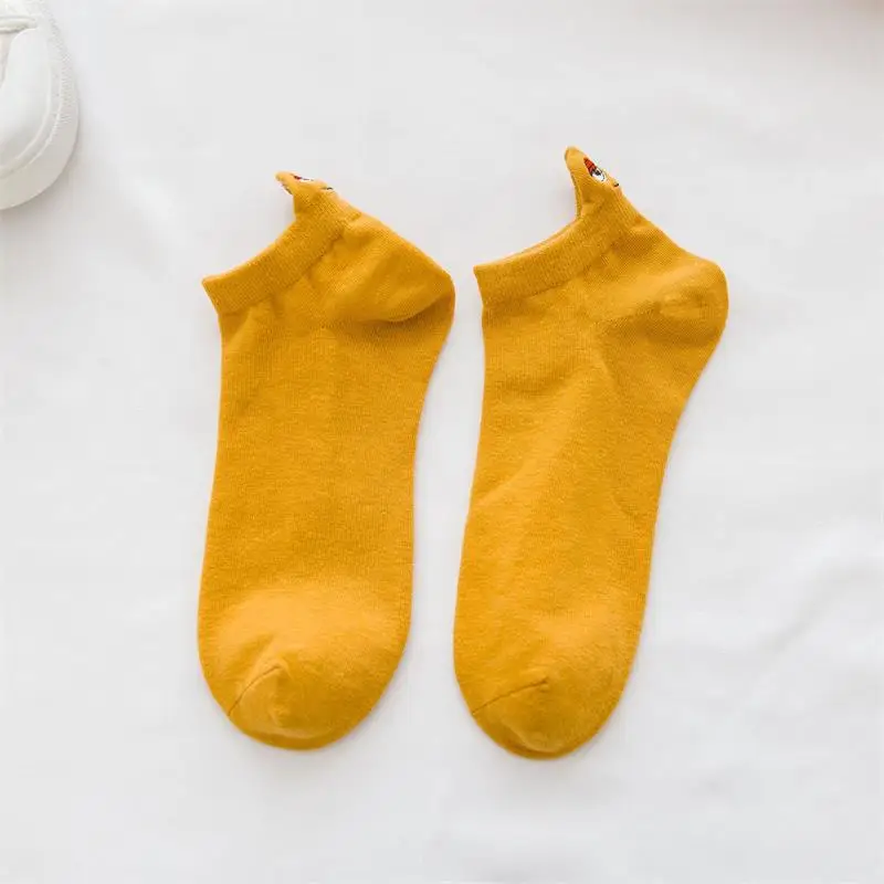 Женские носки кавайные счастливые модные до лодыжки цвет конфетного цвета 1 пара