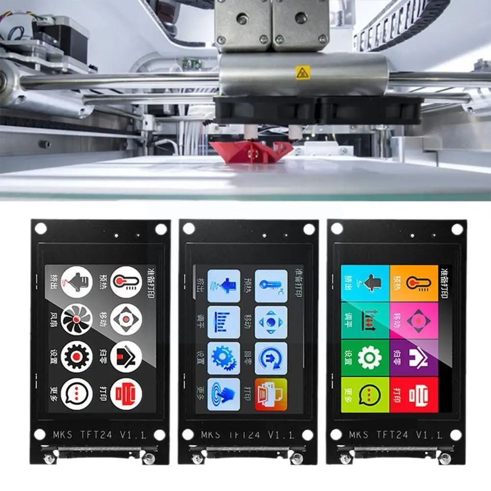 

3d Printer Display Mks Tft 24v1.1 Screen Rep Lcd Controller Screen Monitor Unit Touchscreen Splash Tft24 Color Full Y2x6