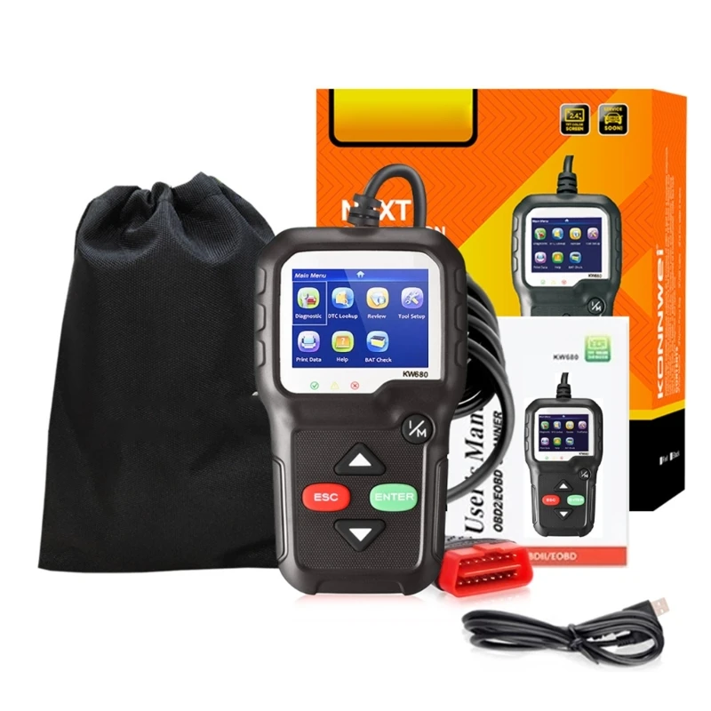

Автомобильный сканер OBD2, считыватель кодов неисправностей двигателя OBDII CAN, диагностический сканер, проверка света