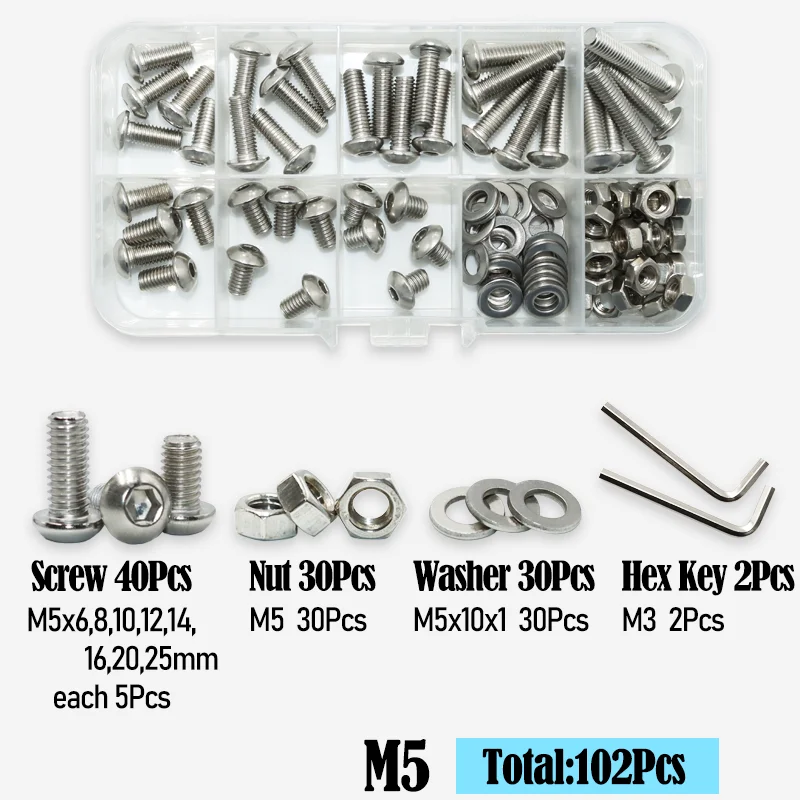 

Комплект крепежных винтов YMAX M2 M2.5 M3 M4 M5 M6