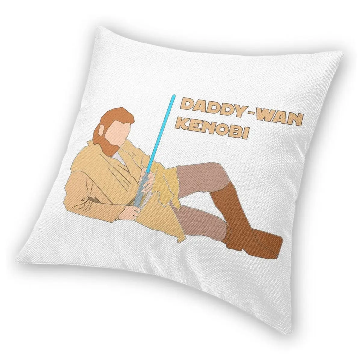 Квадратная подушка DAD-Wan Kenobi искусственная Полиэстеровая льняная бархатная