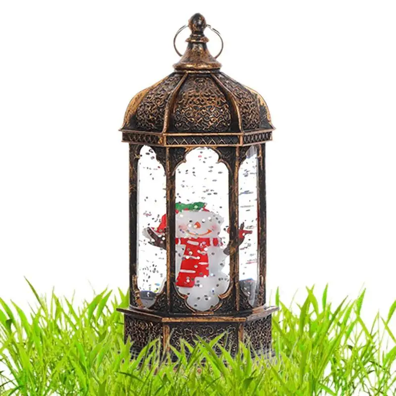 

Rustic Christmas Snow Globes Christmas Decoration LED Lantern Home Decoration Night Lights Birthday Gifts Decor For Bedroom