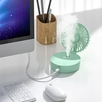 mini foldable water cooling fan humidify air conditioner cooler fan with night light timer desktop fan table cooling fan