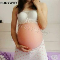 new silicone fake pregnancy belly false twins 810month 3000g artificial soft false tummy pregnant baby belly bodycolor jelly