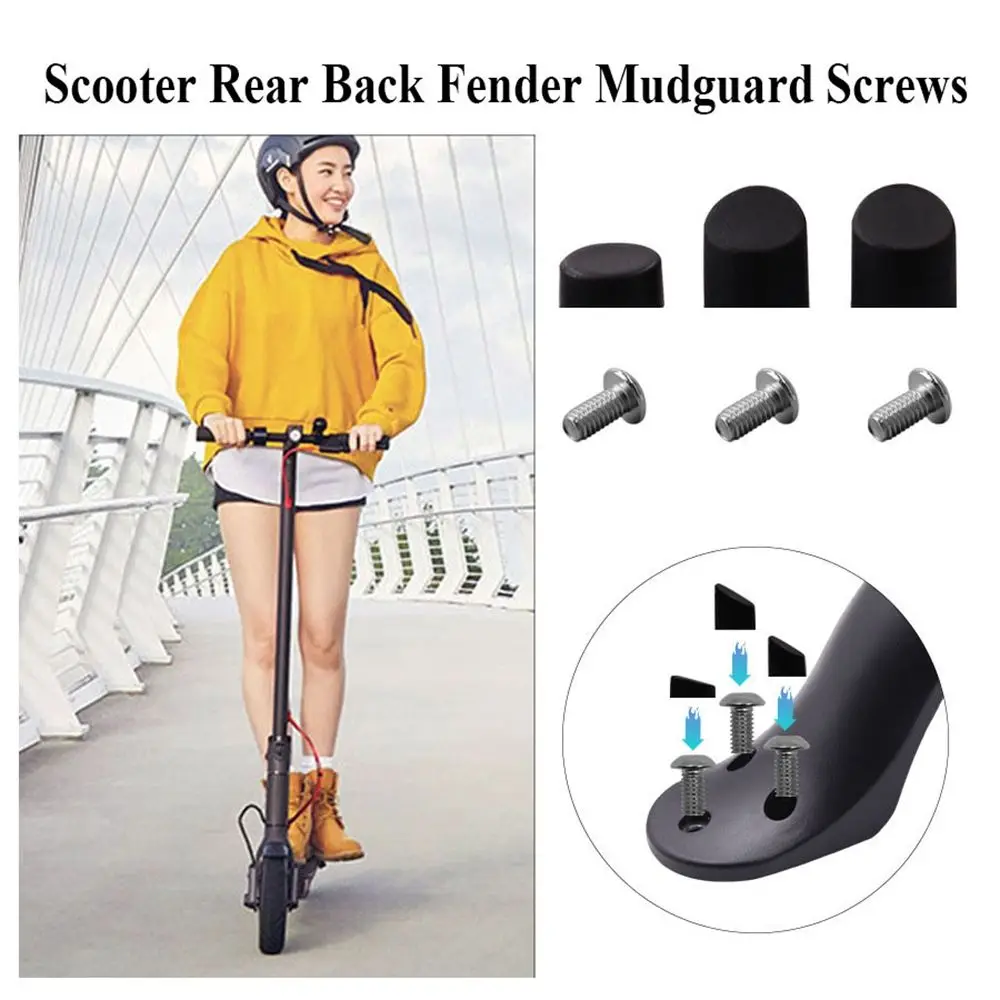 

For XIAOMI MIJIA&M365 Electric Scooter Accessories Scooter Rear Parts Rubber Cap Back Fender Screws Mudguard Screws