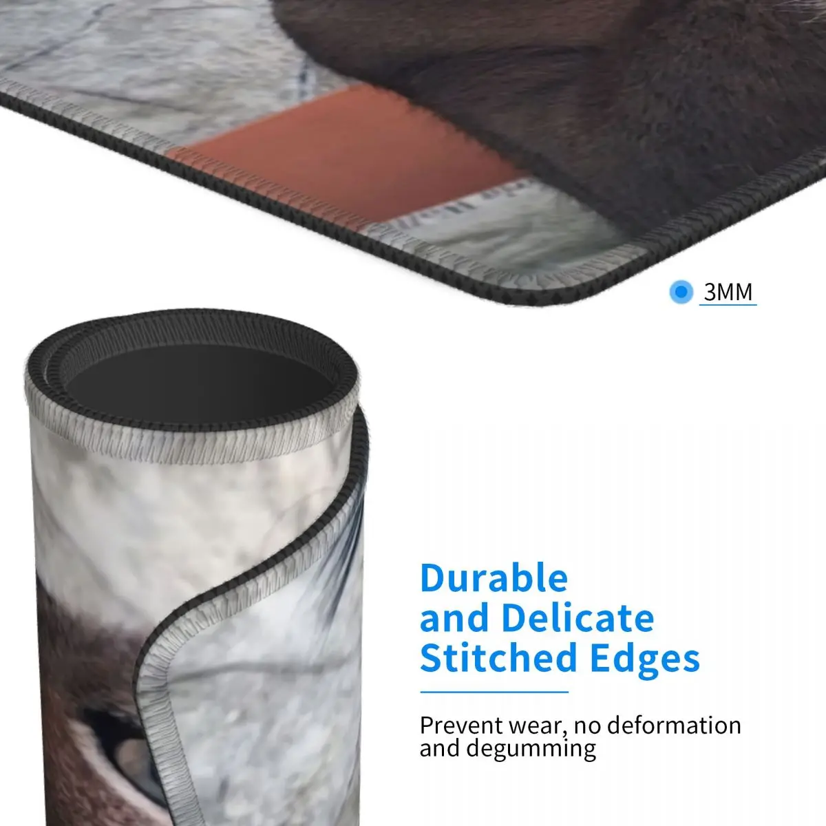 Коврик для мыши с милым каракальным котом водонепроницаемый игровой коврик