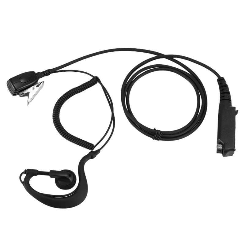 

PTT MIC G Shape Earpiece Headset for Sepura STP8000 Walkie Talkie Ham Radio Hf Transceiver Handy C1035A