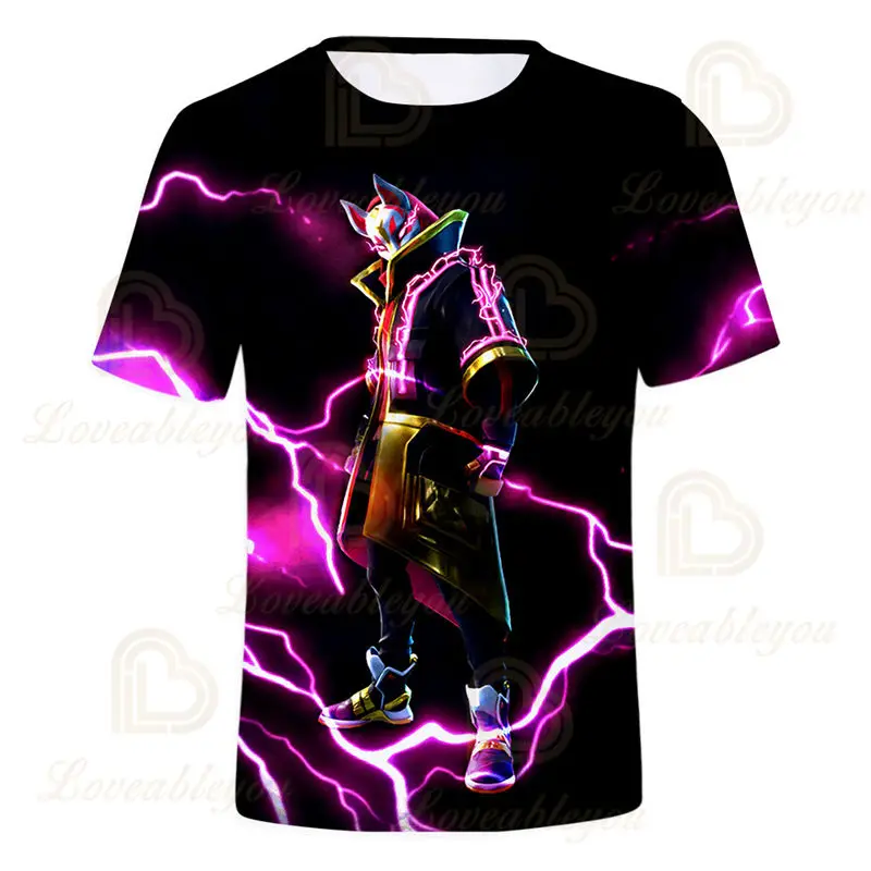 Fortnite T Shirt Men Shoot Game Battle Hero Tshirt Victory Royale Clothing Young Children T-shirts for Boys Girls of 2-14 Years