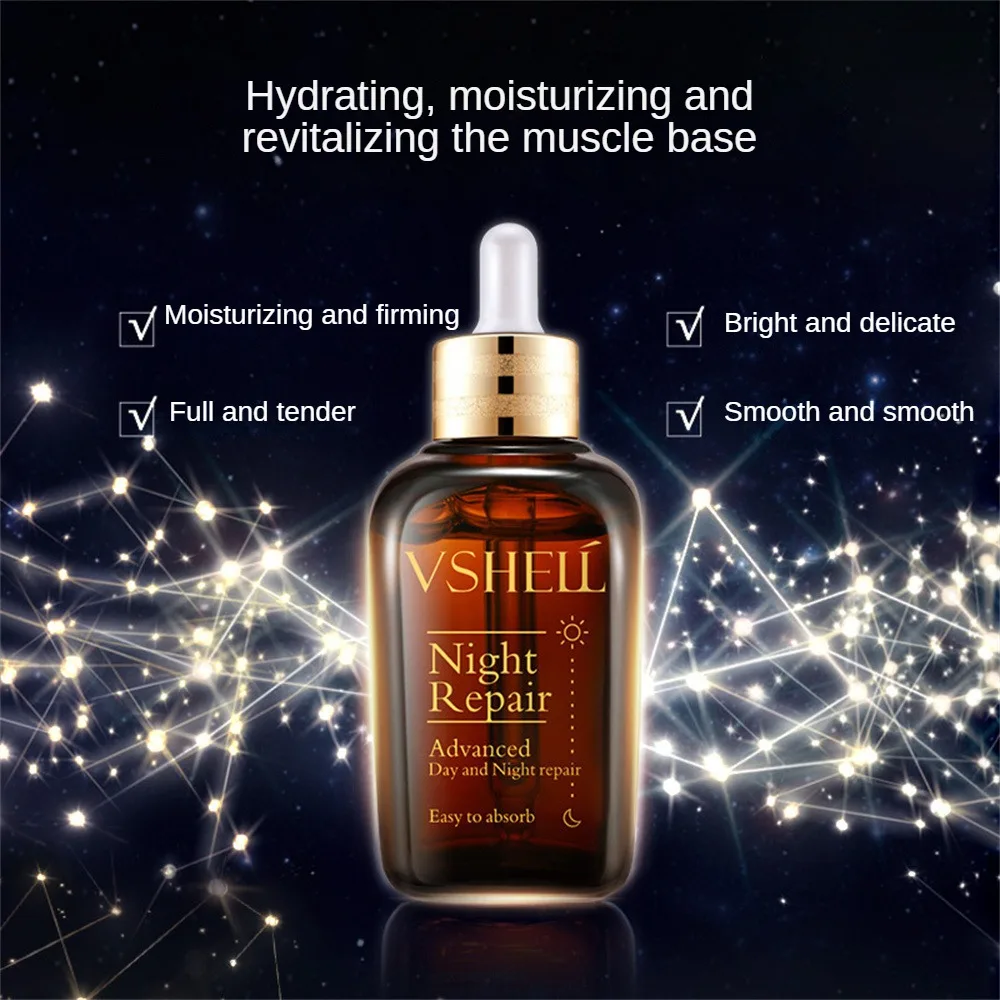 

Small Brown Bottle Repair Face Serum Hydrating Muscle Base Fade Fine Lines Firming Skin Delicate Pores Skin Care