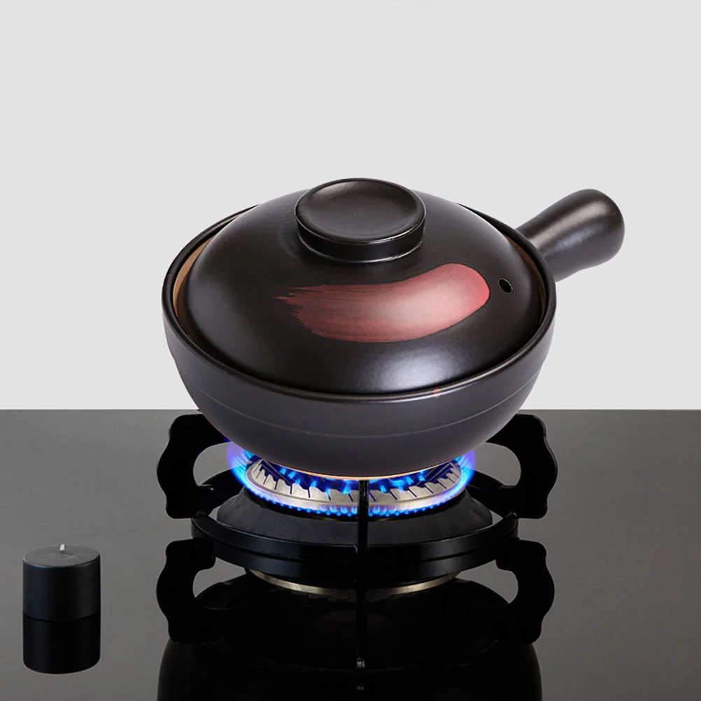 

Single Handle Terracotta Casserole Ceramic Cookware Pottery Clay Home Cooking Utensils Portable Food Stew Household Kitchen