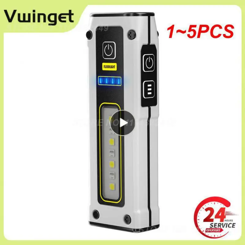 

1 ~ 5 шт. в 1, ультра яркий двойной фонарик, рабочий фонарик, USB Перезаряжаемый мощный магнит, внешний аккумулятор для чрезвычайных ситуаций