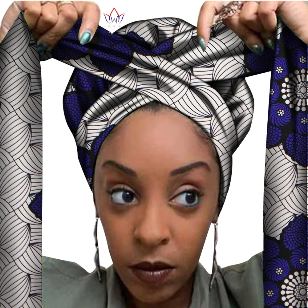 Gorro de satén con estampado africano para mujer, con cinta larga, envoltura de cabeza de doble capa, patrón Ankara, cubierta de pelo de gran tamaño