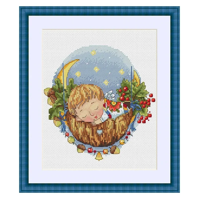 Amishop комплект для вышивки крестом высшего качества колыбельная сына и дочери