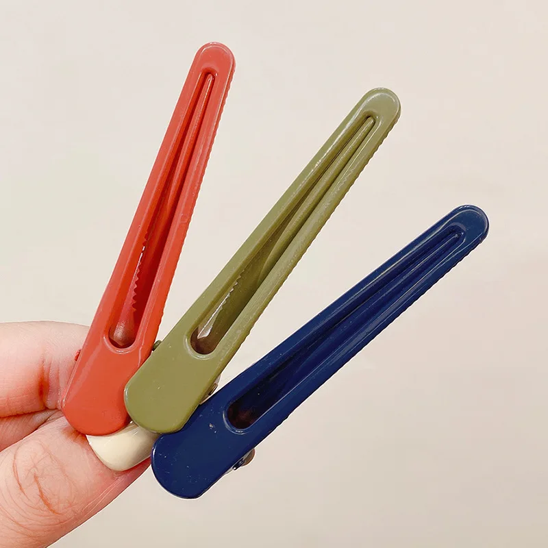 Большая заколка для макияжа волос с фиксированным клювом и челкой