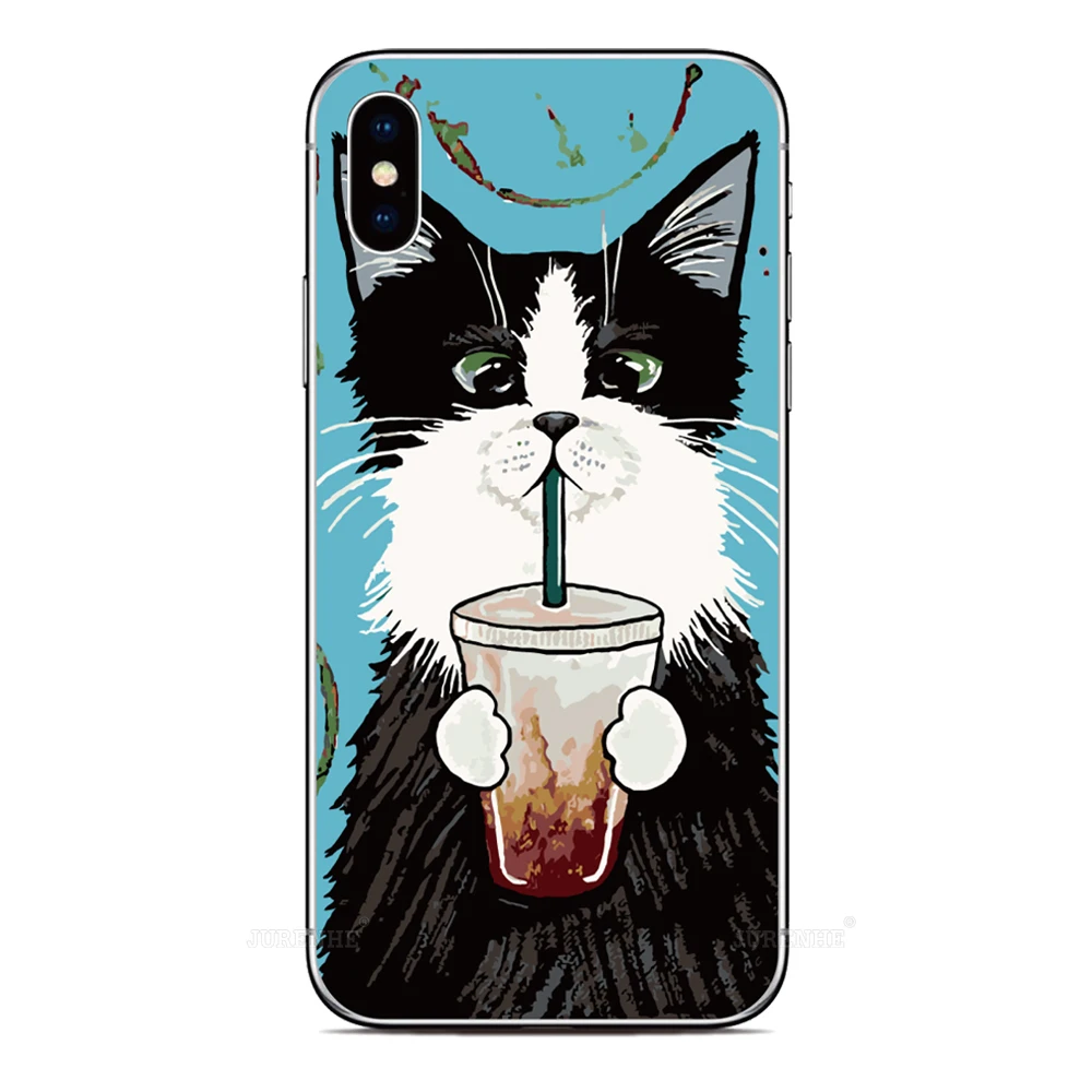 Кофейное молоко кошка для UMIDIGI G9 G6 Note 90 G5A G5 Mecha G3 F2 A15 A15C A15T A9 A11 A13 Pro Max чехол телефона