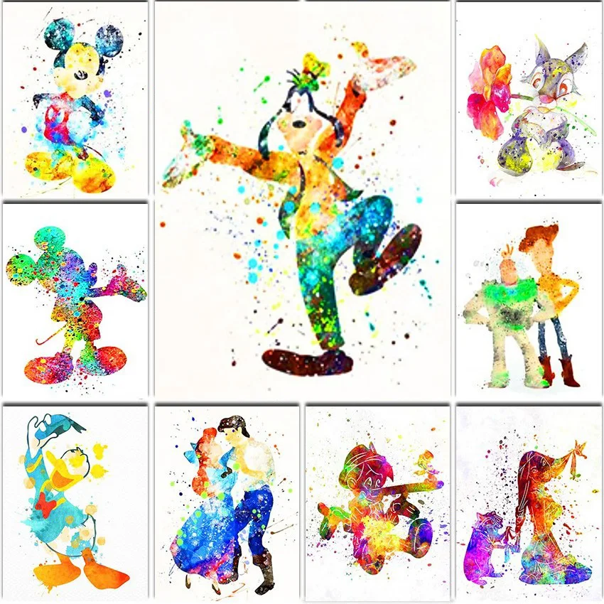 

Diamond Painting Disney Mickey Mouse Full Square&Round Embroidery Mosaic Bear Lion 5D Diy Cross Stitch Cartoon Donald Duck