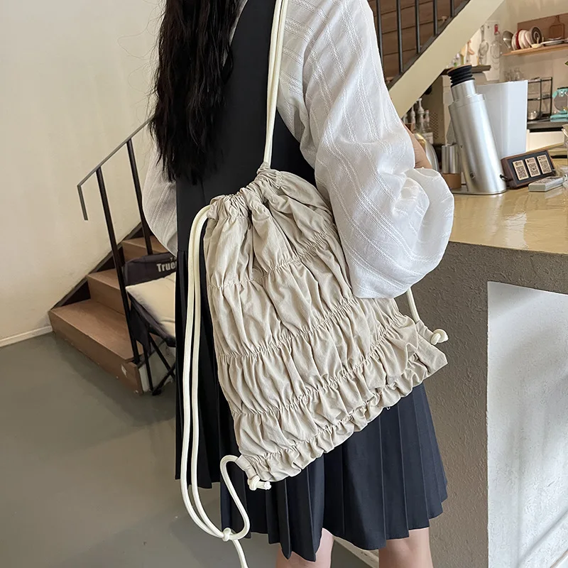 Южная Корея нишевая нейлоновая сумка minmin на шнурке женская новый рюкзак большой