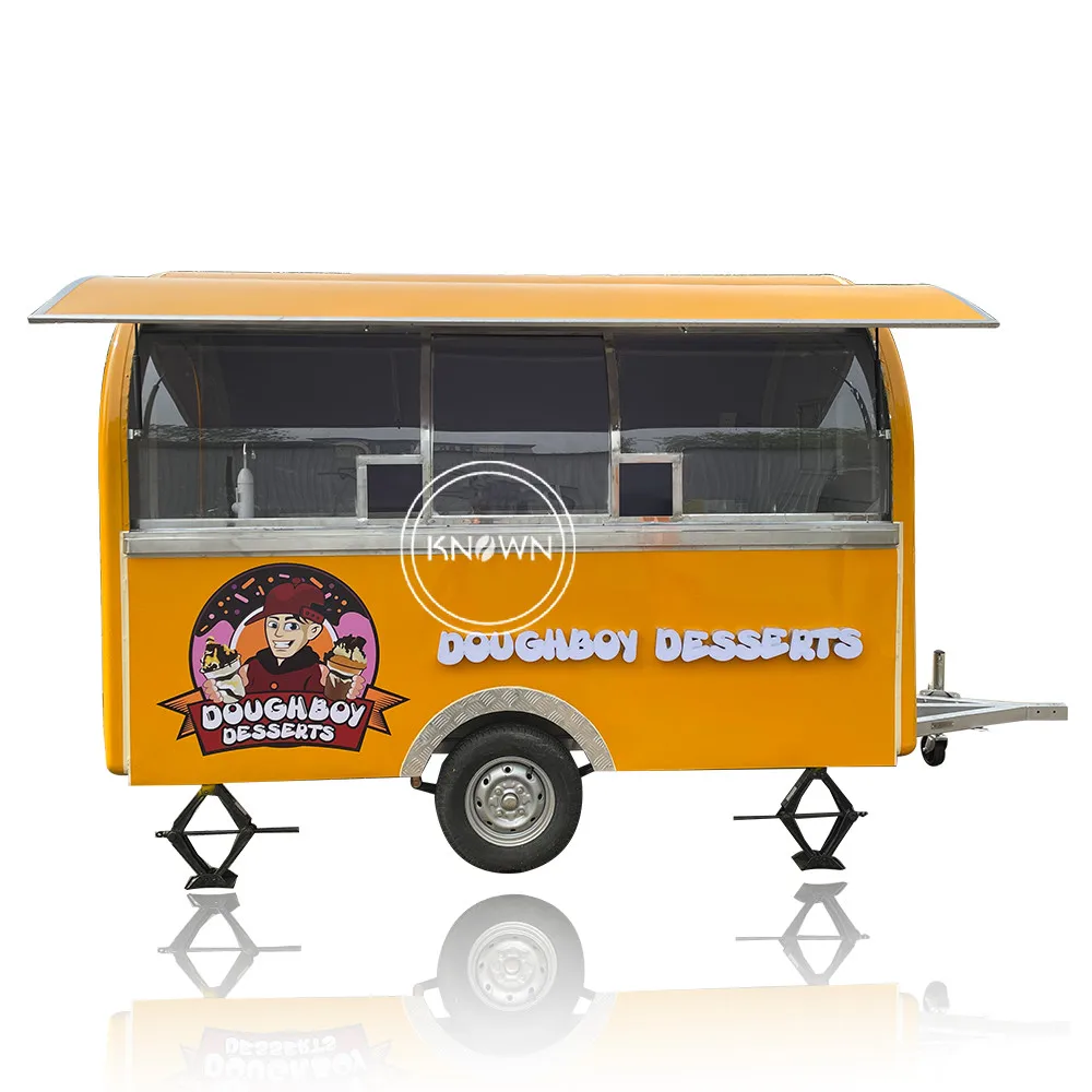 Outdoor Food Cart 3M Street Food Kiosk Hot Dog Coffee Carts Mobile Food Trailer With Kitchen