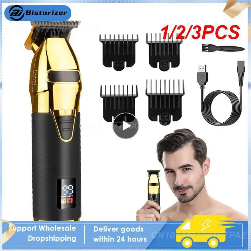

1/2/3PCS New Professional T9 Electric Hair Trimmer for Men USB Hair Clipper Barber Shaver Trimmer Beard 0mm Men Hair Cutting