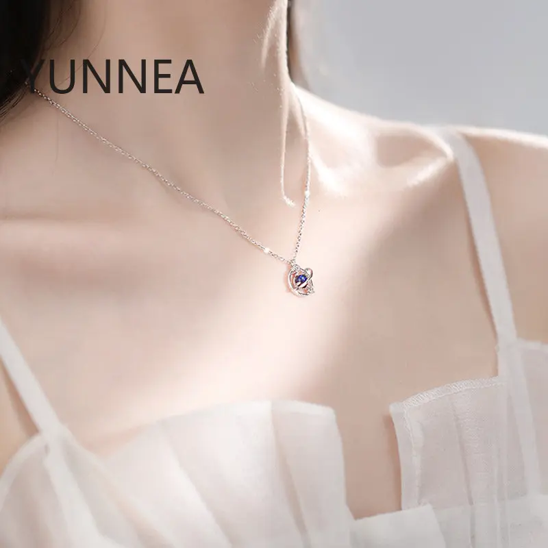 Титановая сталь фантазия планета ожерелье Вселенная женский Sen короткий стиль