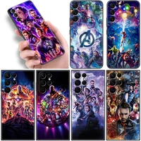 avengers infinity war phone case for samsung galaxy s22 s21 ultra s20 fe s8 s9 s10e s10 plus lite s7 edge 5g black soft cover