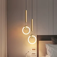 nordic luxury led chandelier dining room kitchen fixtures decor restaurant pendant lights bedroom bar black gold hanging lamp