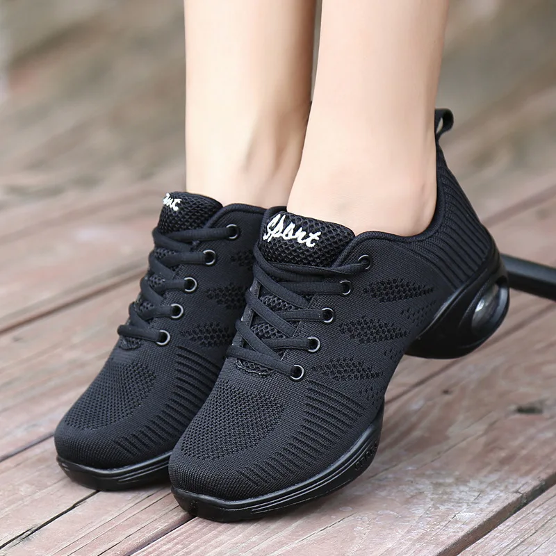 

2023 New Square Dance Shoes Adult Soft Bottom Sailor Jazz Dancing Women's Shoes Breathable Mesh Dancing Shoes Women's Summer